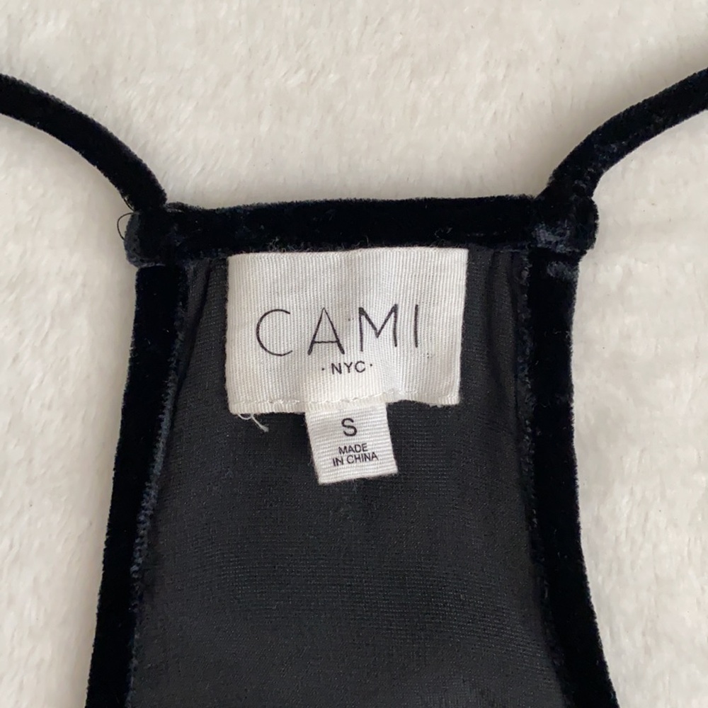 Cami NYC Black Velvet V-Neck Racerback Cami - Picture 6 of 14